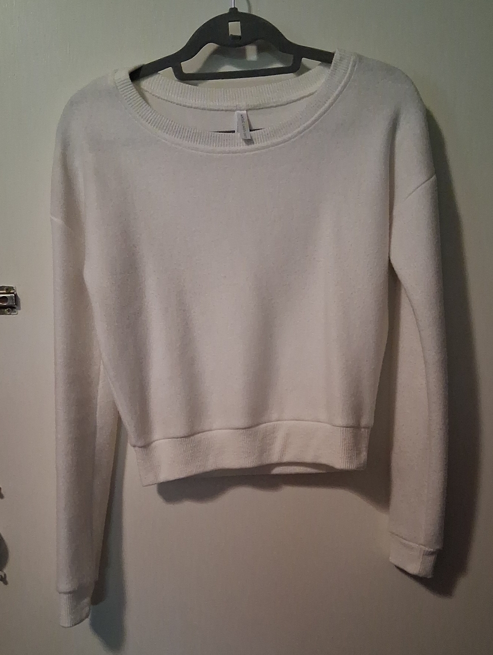 Live Love Dream White Fleece Crewneck Sweater